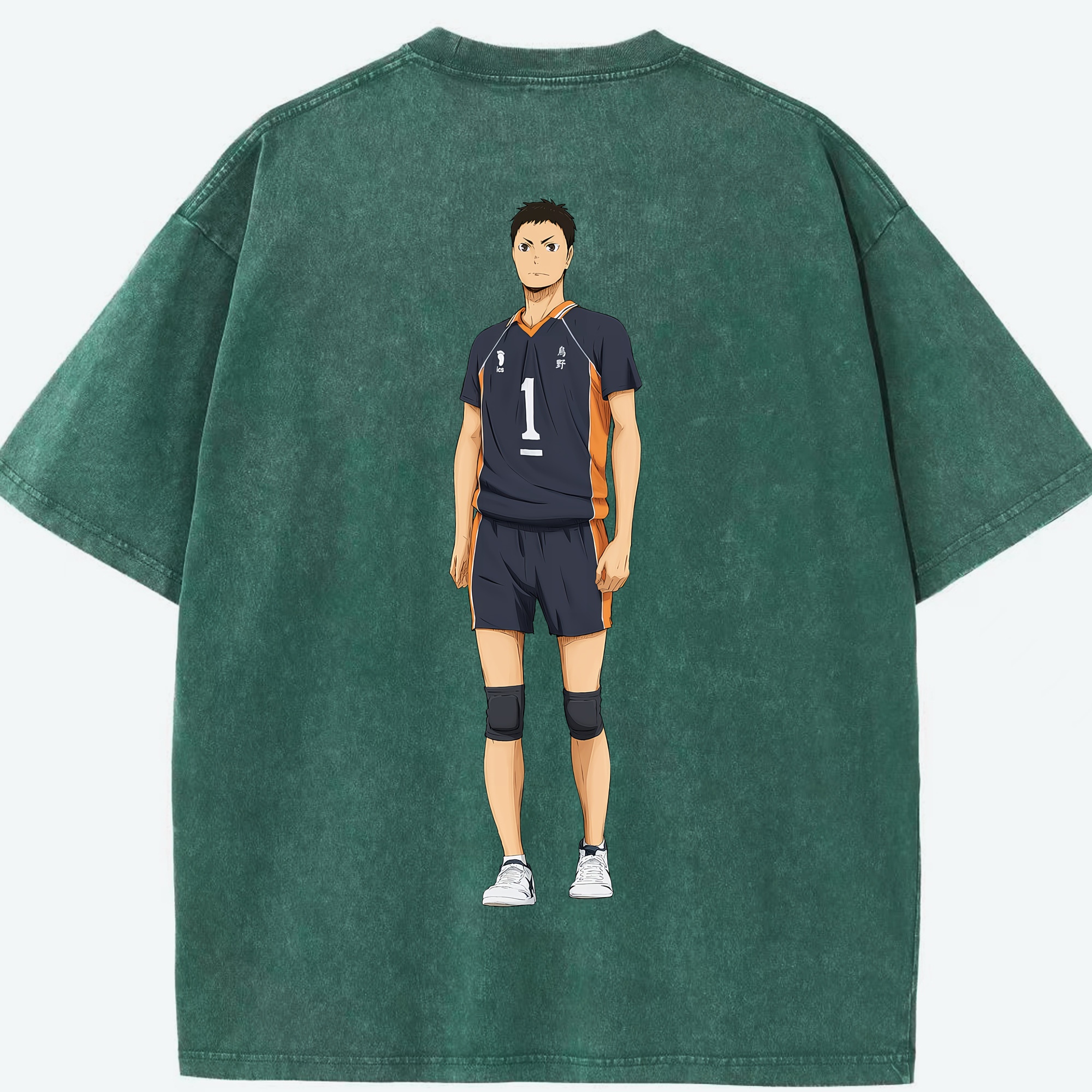 （画像用） ハイキュー!! Haikyu!! 綿100% ヴィンテージ風 半袖Tシャツ（背面プリント）